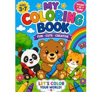 Big & Easy Coloring Book for Kids Ages 3-7: Cute, Easy and Fun Animal Coloring Pages Featuring Farm, Jungle, Ocean, Forest and Safari Animals for Toddlers, Preschoolers and Young Children