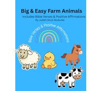 Big & Easy Farm Animals Coloring Book for Kids: Fun Bible Affirmations to Colour