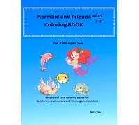 Big & Easy Mermaid and Friends Coloring Book for Kids Ages 3-6: Cute Mermaids, Ocean Animals and Fun Underwater Coloring Pages for Toddlers and ... Mermaid Coloring Book for kids ages 3-6,)