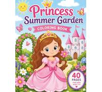 Big & Easy Princess Summer Garden Coloring Book for Kids Ages 3-6: Cute and Simple Princess Coloring Pages with Flowers, Butterflies, Castles and ... Princess Coloring Book for Kids Ages 3-6)
