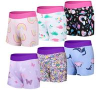 BIG ELEPHANT Pack de 6 calzoncillos de entrenamiento para ir al baño, 100% algodón, para niños y niñas, lavables