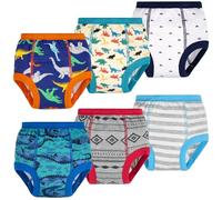BIG ELEPHANT Pack de 6 pantalones de entrenamiento para ir al baño, 100% algodón, ropa interior absorbente para entrenamiento para niños y niñas. Descripción del producto