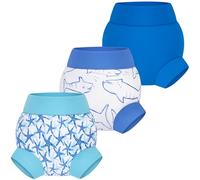 BIG ELEPHANT Pañales de natación para bebé, 3 piezas, reutilizables, ajustables, lavables, impermeables, para niños y niñas, 5T