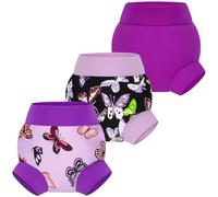 BIG ELEPHANT Pañales de natación para bebé, 3 unidades, reutilizables, ajustables, lavables, impermeables, para niños y niñas, de 6 a 12 meses