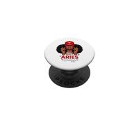Big Energy Aries Zodiac Afro Women Red Cap Black Girl Women PopSockets PopGrip Adhesivo