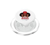 Big Energy Aries Zodiac Afro Women Red Cap Black Girl Women PopSockets PopGrip para MagSafe