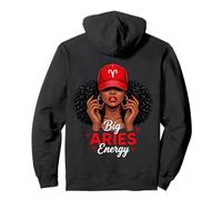 Big Energy Aries Zodiac Afro Women Red Cap Black Girl Women Sudadera con Capucha