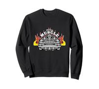 Big Engine American Muscle Car Tribal Flame Vintage Racing Sudadera