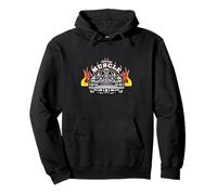 Big Engine American Muscle Car Tribal Flame Vintage Racing Sudadera con Capucha