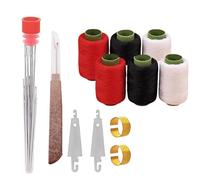 Big Eye - Juego de agujas de acero inoxidable con enhebrador y funda, kit versátil de aguja e hilo para coser a mano, para adultos y artesanos (37 piezas)