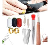Big Eye Steel Sewing Needles Kit, Newbeew Sewing Kit, 34 Piece Portable DIY Hand Made Craft Set - Sew, Embroider & Craft with Ease for Beginners (1-Set)
