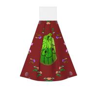 Big Eye Toallitas de manos de terciopelo coral sandía, toallas colgantes para cocina, baño, camping, al aire libre e higiene personal