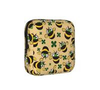 Big Eyed Bee Contenedores de viaje, bolsa de período para tampones pequeños, almohadillas para adolescentes, servilletas sanitarias, bolsa de almacenamiento de servilletas sanitarias, regalos para el