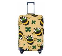 Big Eyed Bee - Funda elástica para equipaje de viaje, protector de maleta, antiarañazos, estampado de abeja, Black, S