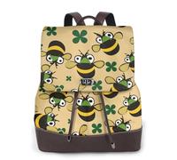 Big Eyed Bee - Mochila de viaje para mujer, mochila casual, mochila de cuero estampada para mujer para el trabajo