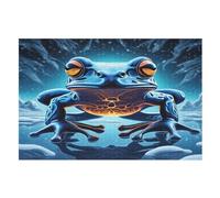 Big Eyed Frog Puzzles de Madera 1000 Piezas, Rompecabezas Para Adultos Niños Para Impresión De Alta Definición, Juego Familiar Desafío (75×50cm)