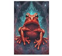 Big Eyed Rana Puzzle Adulto 1000 piezas Artesanía Regalo Familia Puzzles Juguete de Madera Regalo Único Decoración Interior (78×53cm)