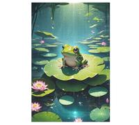 Big Eyed Rana Puzzle de madera, 1000 piezas, rompecabezas para adolescentes y adultos, juguete creativo, rompecabezas, (78 x 53 cm)