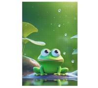 Big Eyed Rana - Puzzle de madera para adultos 1000 P - Challenge Puzzles - Adultos y niños a partir de 12 años, 78 x 53 cm