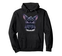 Big Eyes Baby Bat - Diseño Esponjoso y Lindo para Amantes de los murciélagos Sudadera con Capucha