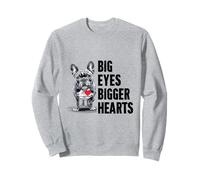 Big Eyes Bigger Hearts Perro Raza de Rescate Mascota Bulldog Francés Sudadera