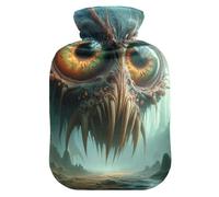 Big Eyes - Botella de agua caliente o fría con cubierta suave, bolsa de agua caliente para aliviar el dolor, 1 litro