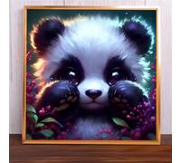 Big Eyes Panda Jigsaw Puzzle 90 Pieces 30x30cm/12x12inch, Difficult Jigsaw Puzzles for Adults 90, Beautiful Art Work, Great Festive Puzzle Gift for Men/Women