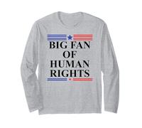 Big Fan of Human Rights No Kings Protest Signs Pro Democracy Manga Larga