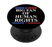Big Fan of Human Rights Protest Signs No Kings Pro Democracy PopSockets PopGrip Adhesivo