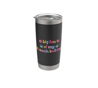 Big Fan of My French Bulldog Retro Dog Lover Cita Vaso térmico de acero inoxidable de doble pared