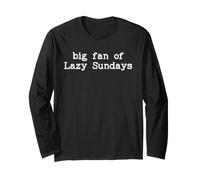 Big Fan of Sundays Lazy Funny Sunday Football Funday Weekend Manga Larga