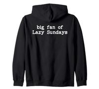 Big Fan of Sundays Lazy Funny Sunday Football Funday Weekend Sudadera con Capucha