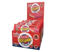 BIG - Fiesta Kojak Barritas Proteina 26gr de Proteina Caja 15 unidades con Toppings de Caramelo Sin Gluten y Sin Aceite de Palma para Recuperacion Muscular y Snack Saludable Post-Entreno