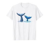 Big Fish Vida oceánica Camiseta gráfica económica, Hombre, Blanco, S