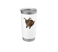 Big Floppa Meme Cat Vaso térmico de acero inoxidable de doble pared