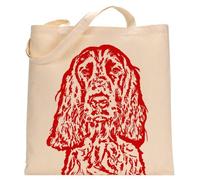 Big Fluffy Dog Breed Tote Bag by Pet Studio Art, Springer Spaniel Named Big Red Tote Bag
