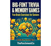 Big-Font Trivia & Memory Games: Fun Brain Exercises for Seniors | Boost Memory, Focus & Cognitive Skills with Easy-to-Read Challenges