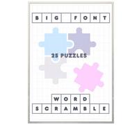 Big Font Word Scramble: 25 Relaxing Big Font Puzzles for Seniors, Adults & Mindfulness (Big Font Puzzle Books)