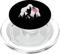 Big Foot 4 de Julio Día de la Independencia de Estados Unidos Bandera Estadounidense PopSockets PopGrip para MagSafe