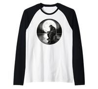 Big Foot Fishing, Cool Fishing Fisherman Bigfoot Sasquatch Camiseta Manga Raglan