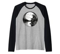 Big Foot Fishing, Cool Fishing Fisherman Bigfoot Sasquatch Camiseta Manga Raglan