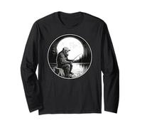 Big Foot Fishing, Cool Fishing Fisherman Bigfoot Sasquatch Manga Larga