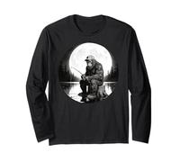 Big Foot Fishing, Cool Fishing Fisherman Bigfoot Sasquatch Manga Larga