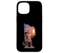 Big Foot Patriotic Yarn Gorilla 4 de julio EE. UU Carcasa para iPhone 15