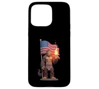 Big Foot Patriotic Yarn Gorilla 4 de julio EE. UU Carcasa para iPhone 15 Pro Max