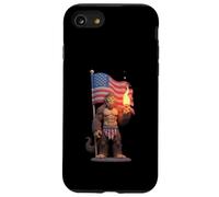 Big Foot Patriotic Yarn Gorilla 4 de julio EE. UU Carcasa para iPhone SE (2020) / 7 / 8