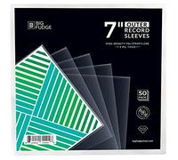 BIG FUDGE Fundas Exteriores para Discos de Vinilo - 18cm x 50uds. - Funda Transparente para Vinilos LP de Plástico de Polipropileno de Alta Densidad