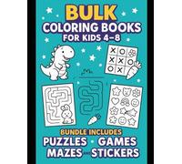 Big Fun Coloring & Activity Book for Kids Ages 4-8: Puzzles, Games, Mazes & Stickers , Jumbo Bundle, No Duplicates!