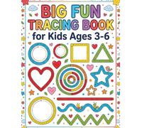 Big Fun Tracing Book for Kids Ages 3-6: Trace and Draw Workbook with Horizontal, Vertical, Diagonal, Wavy, Spiral, S-Curves, Zigzag Patterns, Circles, ... - Perfect Preschool Tracing Activity Book