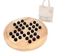 Big Game Hunters Juego de mesa solitario de madera con mármoles de porcelana superiores y agujeros cuidadosamente elaborados.